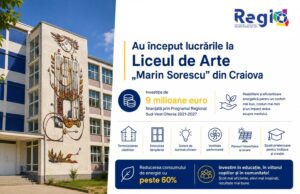 Au început lucrările de modernizare la Liceul de Arte „Marin Sorescu” din Craiova