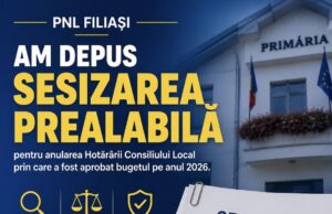 Plângere la Primăria Filiași. Acuzații privind modul de adoptare a bugetului. Ce spun cei de la PNL Filiași